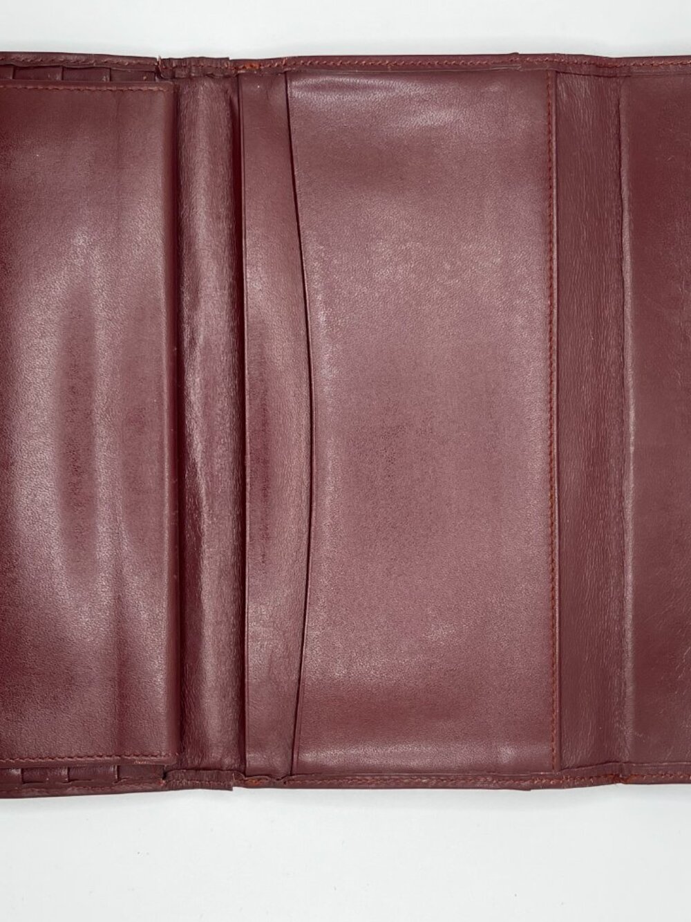 Vintage Cartier Must Line Burgundy Kisslock Long Wallet - Picture 11 of 15